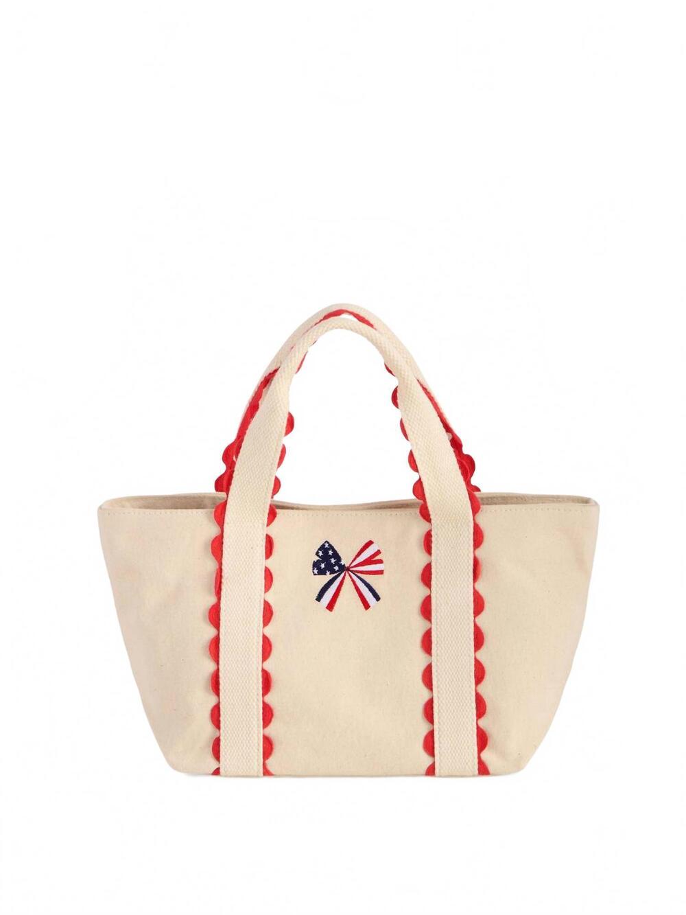 NEW SHIRALEAH women's liberty tie tote bag in red
